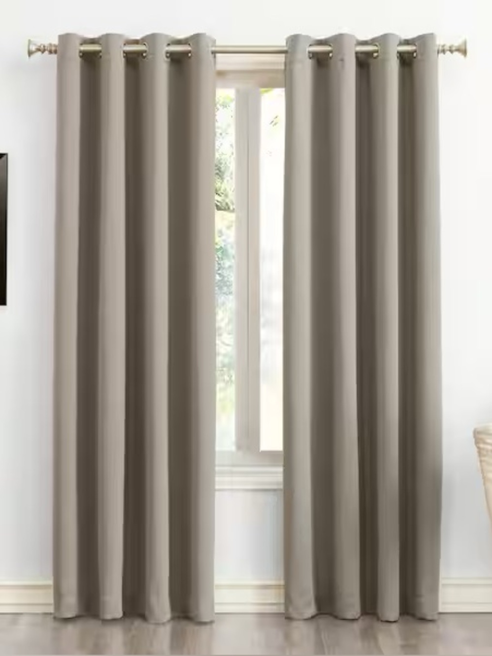 Saxon Energy Saving Stone Polyester 54x120 Grommet Blackout Curtain ONE sun zero